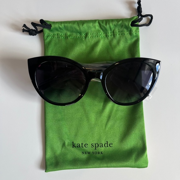 NEW Kate Spade New York Samantha Sunglasses Black Cat Eye main image 8